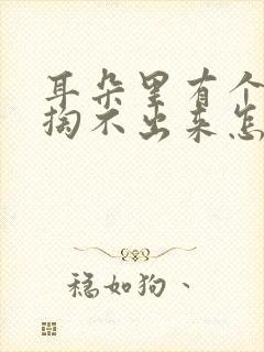 耳朵里有个耳屎掏不出来怎么办封面