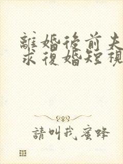 离婚后前夫哭着求复婚短视频全集