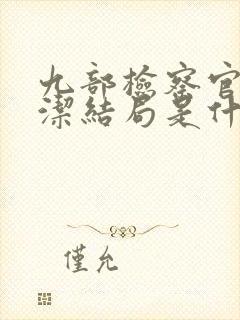 九部检察官姜筱洁结局是什么封面