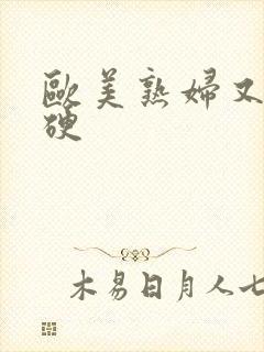 欧美熟妇又粗又硬