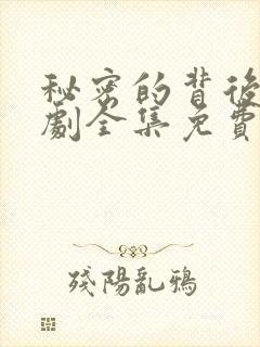 秘密的背后电视剧全集免费播放