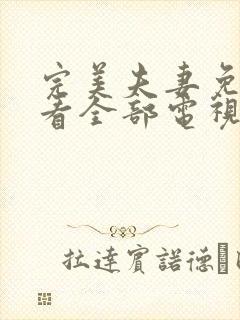 完美夫妻免费观看全部电视剧