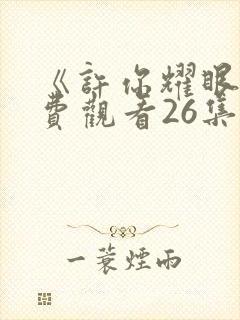 《许你耀眼》免费观看26集电视剧