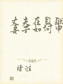 丈夫在监狱服刑妻子如何申请离婚