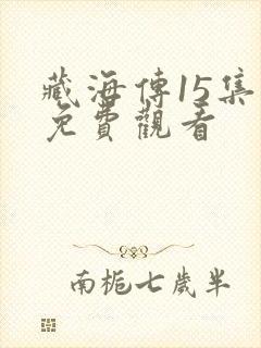 藏海传15集全免费观看封面