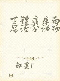 下体痛痒白色豆腐渣分泌物