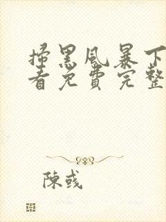 扫黑风暴下载观看免费完整版高清