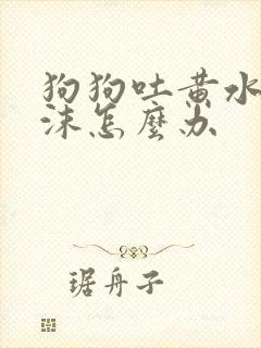 狗狗吐黄水有泡沫怎么办