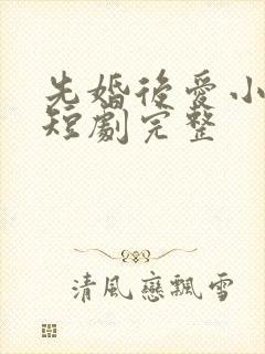 先婚后爱小甜妻短剧完整