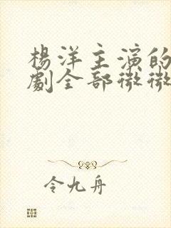 杨洋主演的电视剧全部微微一笑很倾城