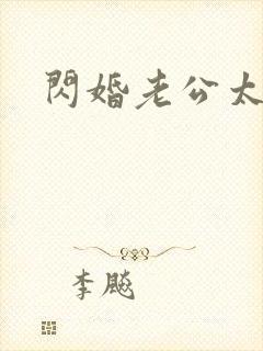 闪婚老公太抢手封面