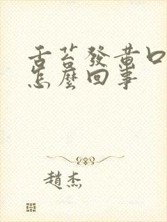 舌苔发黄口苦是怎么回事