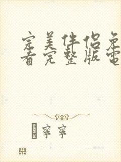 完美伴侣免费观看完整版电视剧