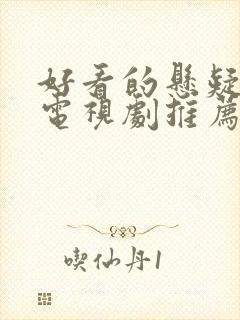 好看的悬疑破案电视剧推荐封面