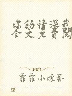 你的情深我不配全文免费阅读