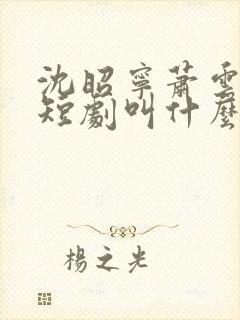 沈昭宁萧云野的短剧叫什么