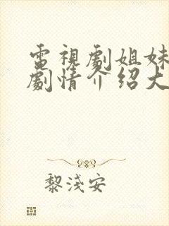 电视剧姐妹情缘剧情介绍大结局封面