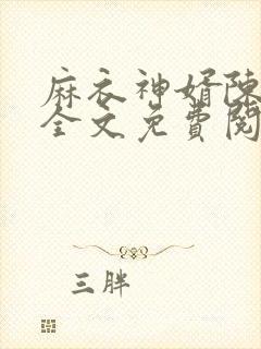 麻衣神婿陈黄皮全文免费阅读