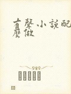 有声小说配音怎么做