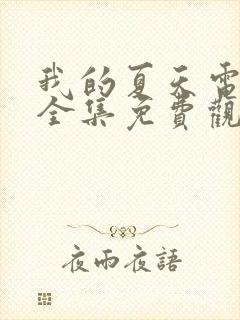 我的夏天电视剧全集免费观看