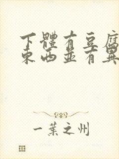 下体有豆腐渣的东西并有异味