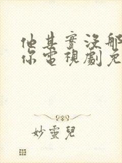 他其实没那么爱你电视剧免费观看封面