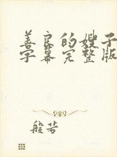 善良的嫂子中文字幕完整版封面