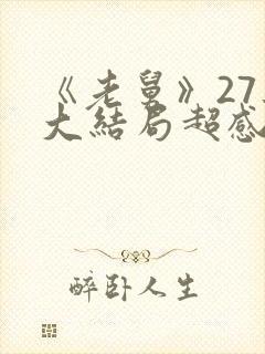 《老舅》27集大结局超感人封面