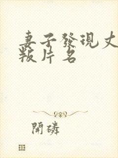 妻子发现丈夫背叛片名封面