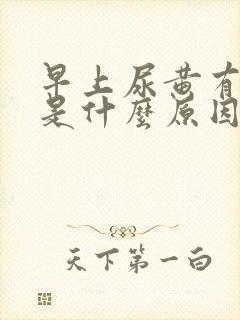 早上尿黄有泡沫是什么原因