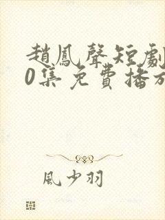 赵凤声短剧100集免费播放