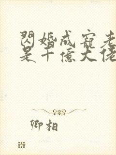 闪婚成宠老公竟是千亿大佬.