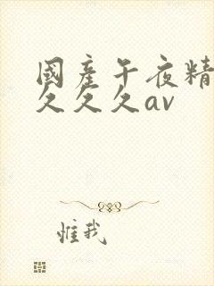 国产午夜精品久久久久av