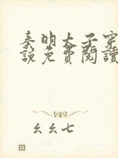 秦明太子穿越小说免费阅读