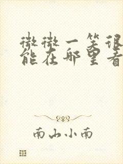 微微一笑很倾城能在哪里看封面