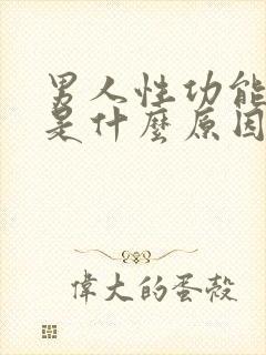 男人性功能衰退是什么原因造成的