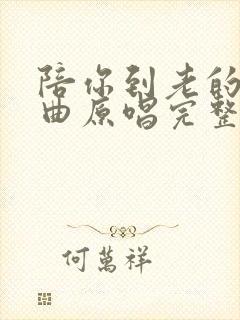 陪你到老的人歌曲原唱完整版