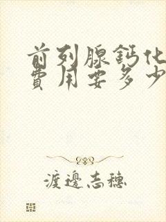 前列腺钙化治疗费用要多少