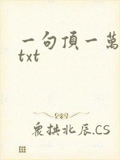 一句顶一万句 txt封面