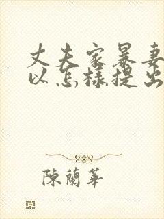 丈夫家暴妻子可以怎样提出离婚封面