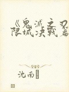 《鬼灭之刃:无限城决战篇》封面