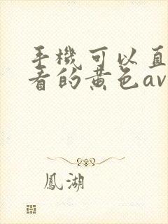 手机可以直接观看的黄色av