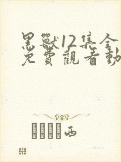 黑兽12集全集免费观看动漫封面