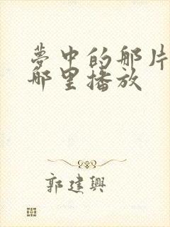 梦中的那片海在哪里播放封面