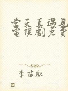 当天真遇见爱情电视剧免费观看全集