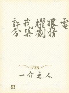 许我耀眼电视剧分集剧情封面