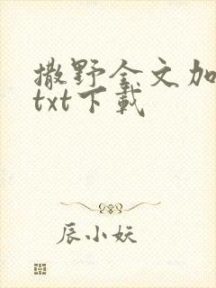 撒野全文加番外txt下载