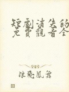 短剧消失的厨神免费观看全集