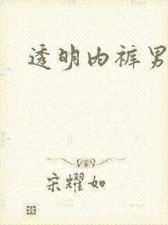 透明内裤男模封面