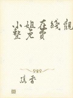 小姐在线观看完整免费封面